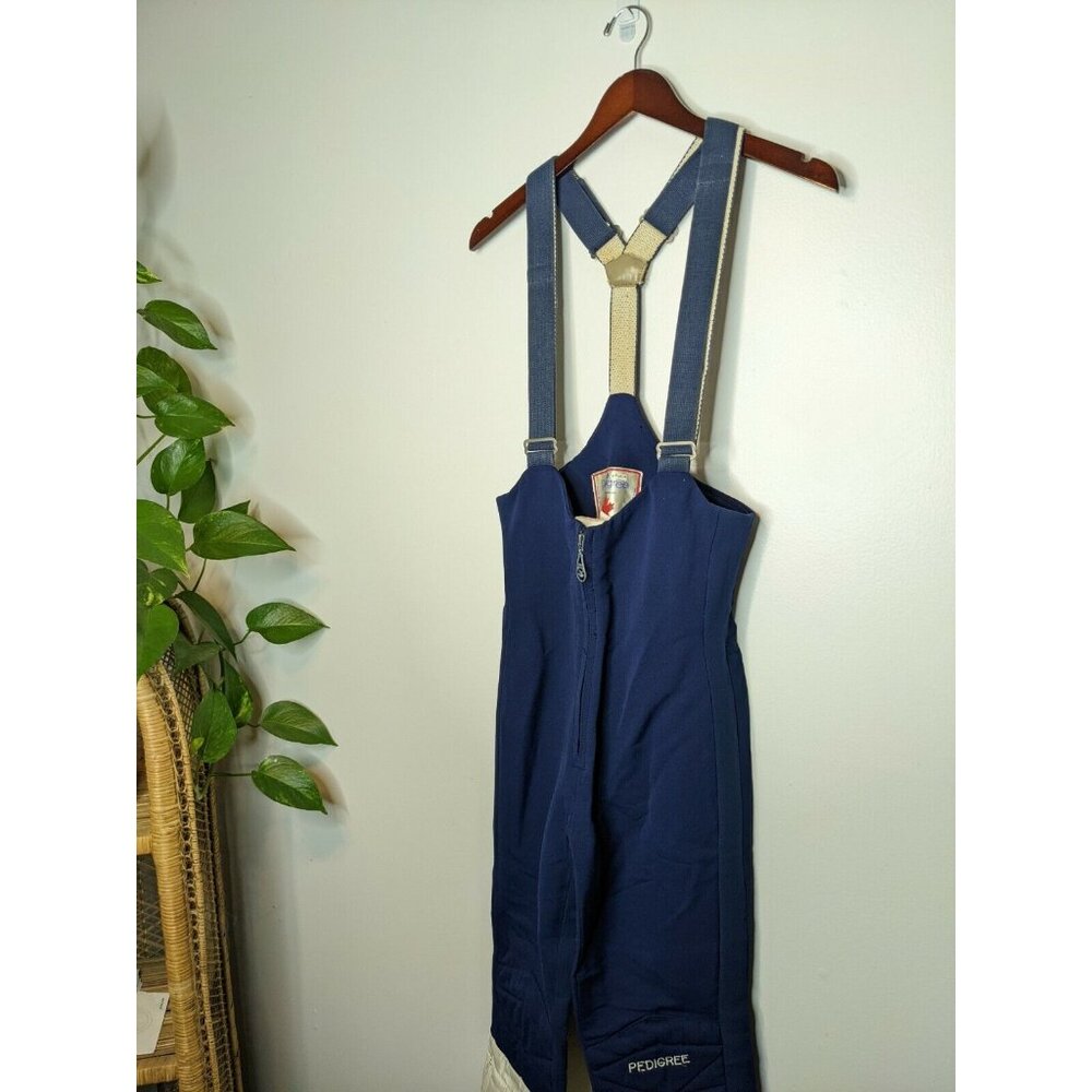 Pedigree Men's Overalls Snow 32x27 Puffer Blue Zipper Lining Polyester Winter